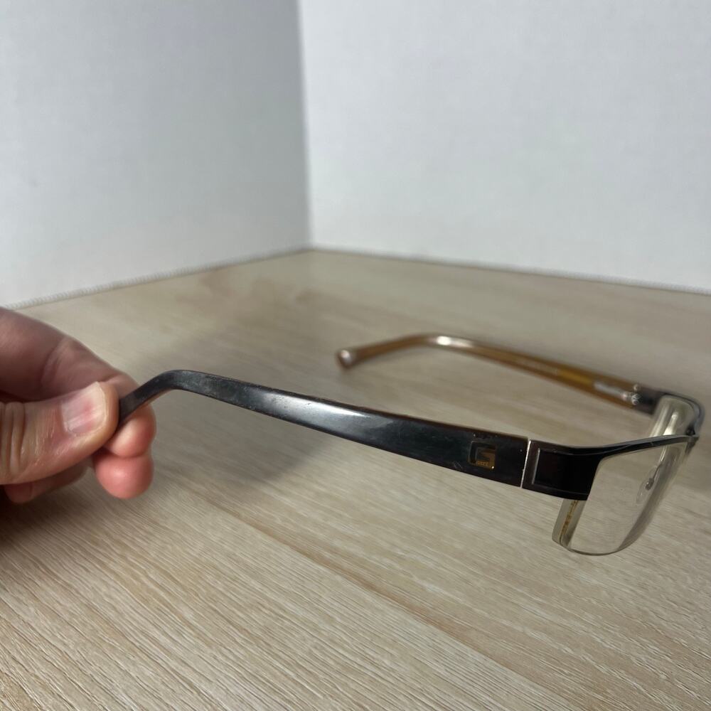 Gucci GG739 C5A Eyeglasses Brown Frames Half Rim PARTS ONLY 53-18-125 Italy - Picture 8 of 16